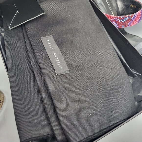 Marcell von Berlin Python Embossed Plexi Strap Lace-Up Sandals - Picture 14 of 17